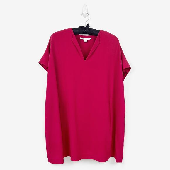 Diane Von Furstenberg Squaretan Mini Dress Medium Pink Boxy Oversized Lagenlook - Picture 1 of 7